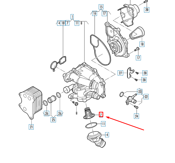 NEW VOLKSWAGEN BEETLE A5 THERMOSTAT 06K121113G ORIGINAL