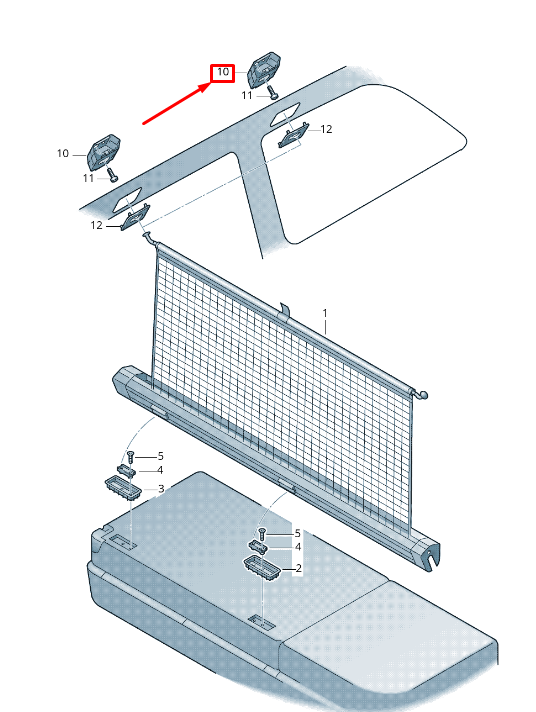 NEW AUDI A6 4A C8 RIGHT PARTITION PANEL SUSPENSION LUG 4K9861736EP5 ORIGINAL