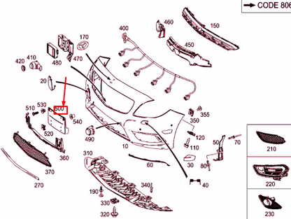 NEW MERCEDES-BENZ CLA C117 FRONT LICENSE PLATE MOLDING A1178856100 ORIGINAL