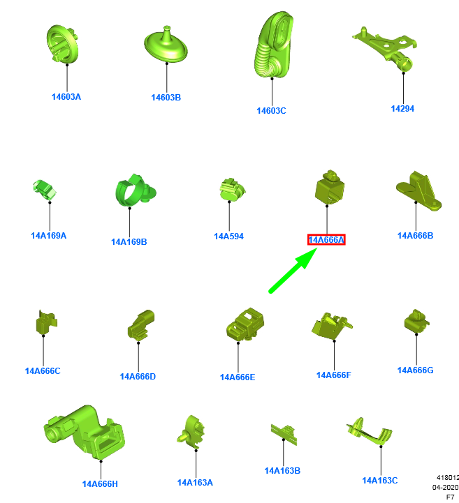 new ford puma wiring shield cover 2121983 h1bt-14c520-da original