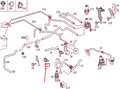 NEW MERCEDES-BENZ S W220 HEATER HOSE CONNECTOR A2208320015 ORIGINAL