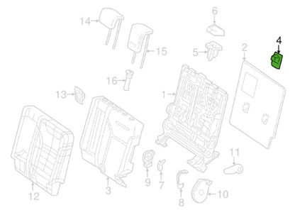 NEW MERCEDES BENZ GL X166 REAR SEAT PANEL BACKREST CAP A1668680639 8N84 ORIGINAL