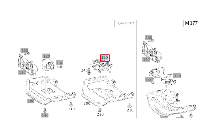 NEW MERCEDES-BENZ S W222 REAR TRANSMISSION GEARBOX MOUNT A2222406800 ORIGINAL