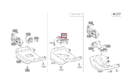 NEW MERCEDES-BENZ S W222 REAR TRANSMISSION GEARBOX MOUNT A2222406800 ORIGINAL