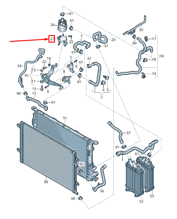 new audi a8 4h additional coolant pump bracket 4h0121305s original