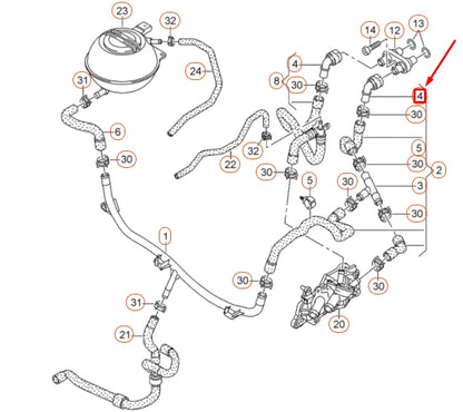 NEW AUDI A1 8X COOLING SYSTEM QUICK ACTING COUPLING 1J0122291C ORIGINAL