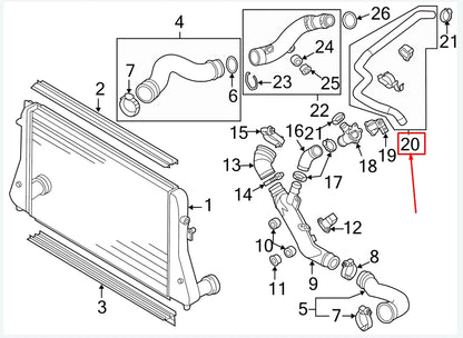 NEW AUDI A3 SPORTBACK 8P AIR RECIRCULATION PIPE 1K0145693B