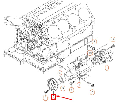 NEW AUDI A8 D3 VANE PUMP PULLEY 077145255H ORIGINAL