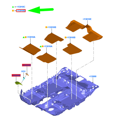 new ford focus c346 mk3 floor mat set lhd ambm5j-x130a88-bc3ja6 1913996 original