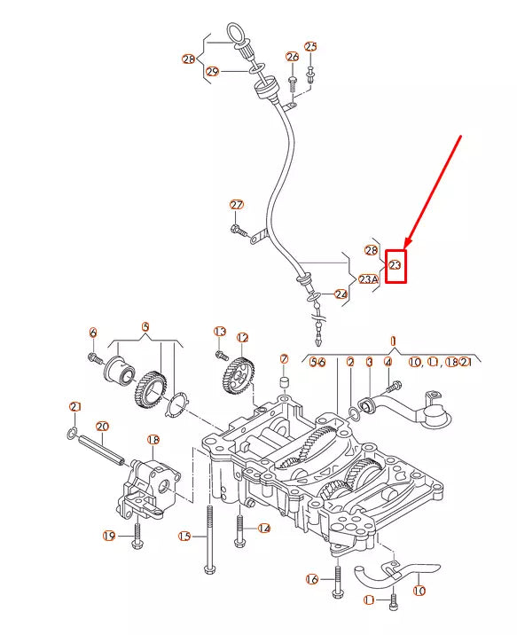 NEW VOLKSWAGEN TRANSPORTER T5 OIL DIPSTICK WITH PIPE 03L115607D ORIGINAL