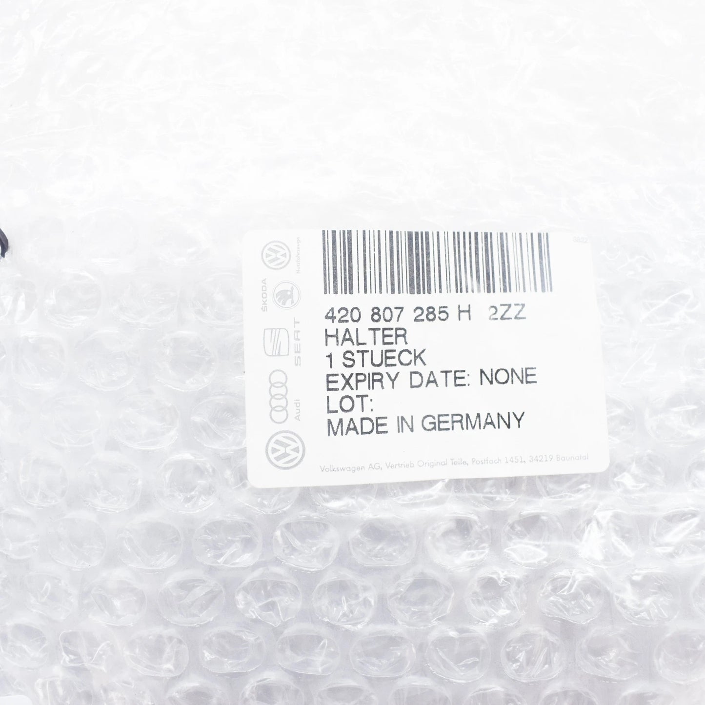 NEW AUDI R8 42 FRONT BUMPER LICENSE PLATE HOLDER 420807285H2ZZ 2015 ORIGINAL