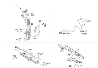 NEW MERCEDES-BENZ VITO W639 REAR RIGHT TOP LAMP REFLECTOR A6398202164