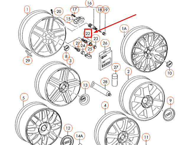 new audi a4 b7 wheel bolt 4f0698139b812 original
