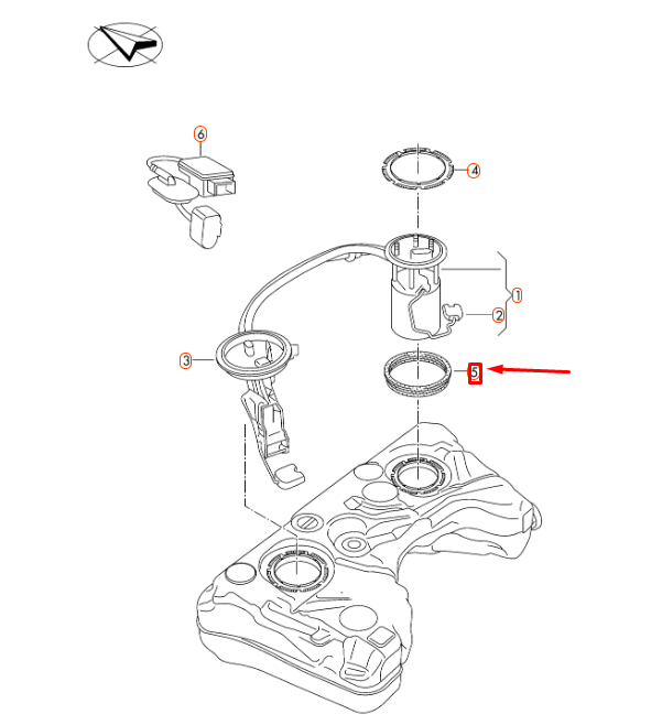 new audi a1 mk1 fuel pump gasket seal 1k0919133d original