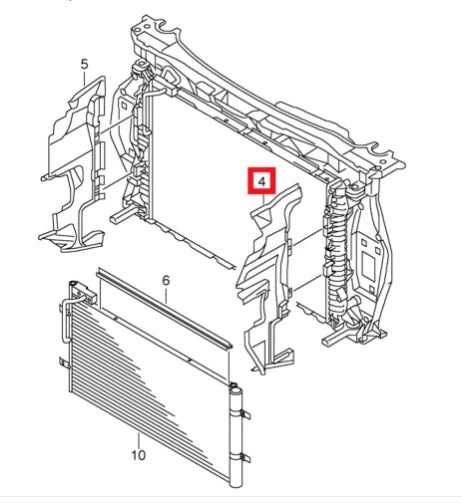 NEW AUDI Q3 8U COOLING RADIATOR LEFT DEFLECTOR AIR GUIDE 8U0121283L ORIGINAL