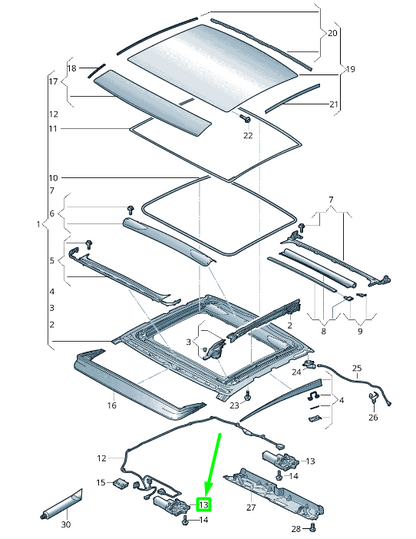 new audi a5 8w6 sliding roof motor 4m0959591 original