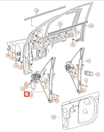 NEW VOLKSWAGEN FOX FRONT LEFT DOOR WINDOW GLASS REGULATOR 5Z3837461A
