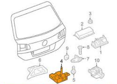 new volkswagen touareg 7p5 rear trunk boot lid lock 7p0827505l original