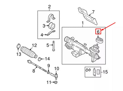 NEW AUDI Q3 8U STEERING RACK BUSHING SEAL LHD 1K0423187 ORIGINAL