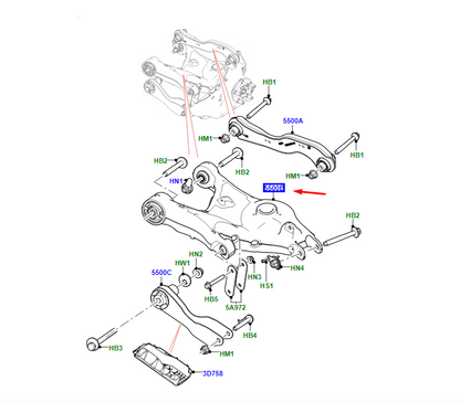 new lr range rover velar l560 rear left suspension lower arm lr143946 original
