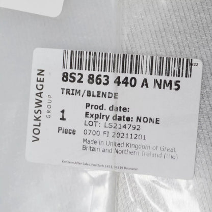 NEW AUDI TT FV MK3 CENTER CONSOLE TRIM RHD 8S2863440ANM5 ORIGINAL