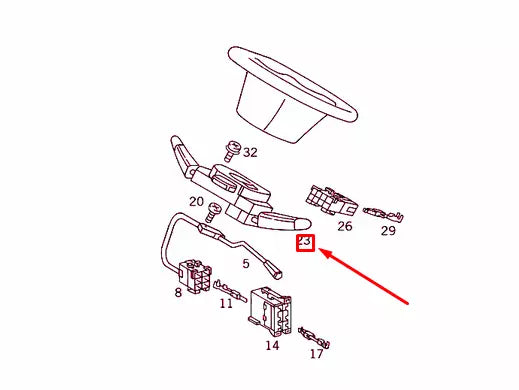 NEW MB SPRINTER 903 STEERING COLUMN MOUNT SWITCH A0015404645 ORIGINAL