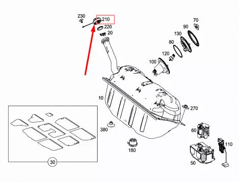 NEW MERCEDES-BENZ E W211 FUEL TANK CAP A2214700605
