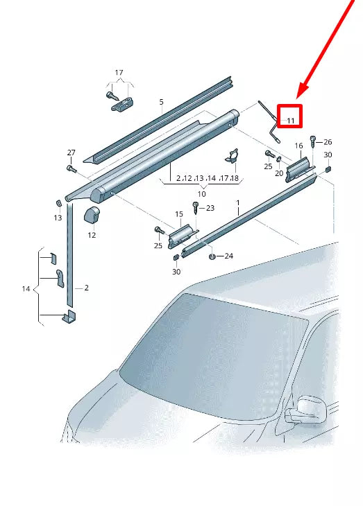 NEW VW V T5 FLATBED 7JD, 7JE, AWNING CRANK HANDLE 7H7067809A ORIGINAL