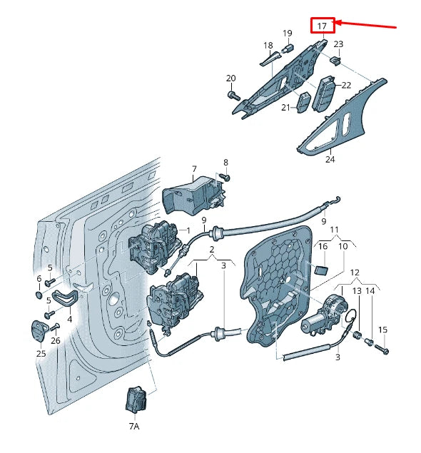 NEW AUDI A7 SPORTBACK 4G FRONT RIGHT INNER DOOR HANDLE 4G8837020A4PK