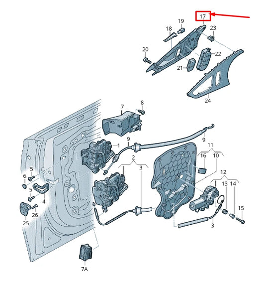 NEW AUDI A7 SPORTBACK 4G FRONT RIGHT INNER DOOR HANDLE 4G8837020A4PK