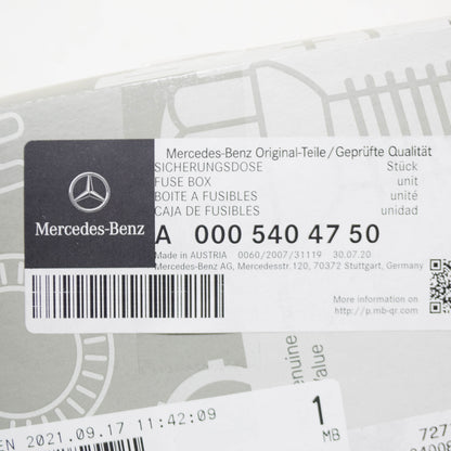 NEW MERCEDES-BENZ S W220 REAR RIGHT WHEELHOUSE FUSE BOX A0005404750 ORIGINAL