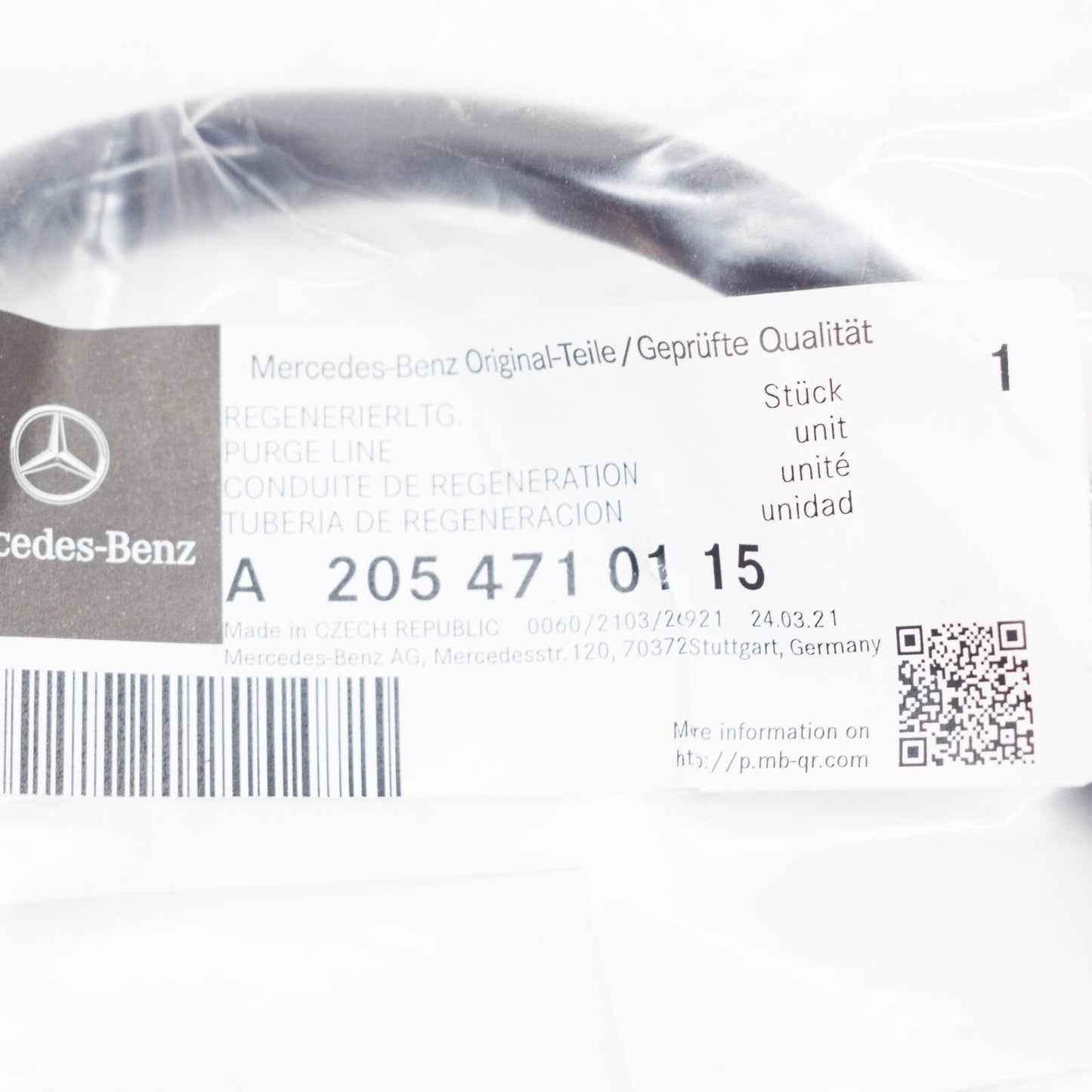 NEW MERCEDES-BENZ C-CLASS W205 PURGE LINE A2054710115 ORIGINAL