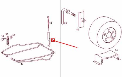 NEW MB SPRINTER 903 SPARE WHEEL CARRIER CLAMPING SCREW HOOK A9014000470 ORIGINAL