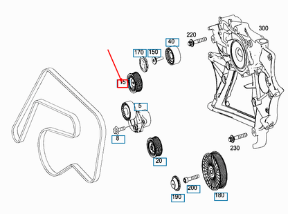 NEW MERCEDES-BENZ SPRINTER 906 DRIVE BELT IDLER PULLEY A6512000670 ORIGINAL