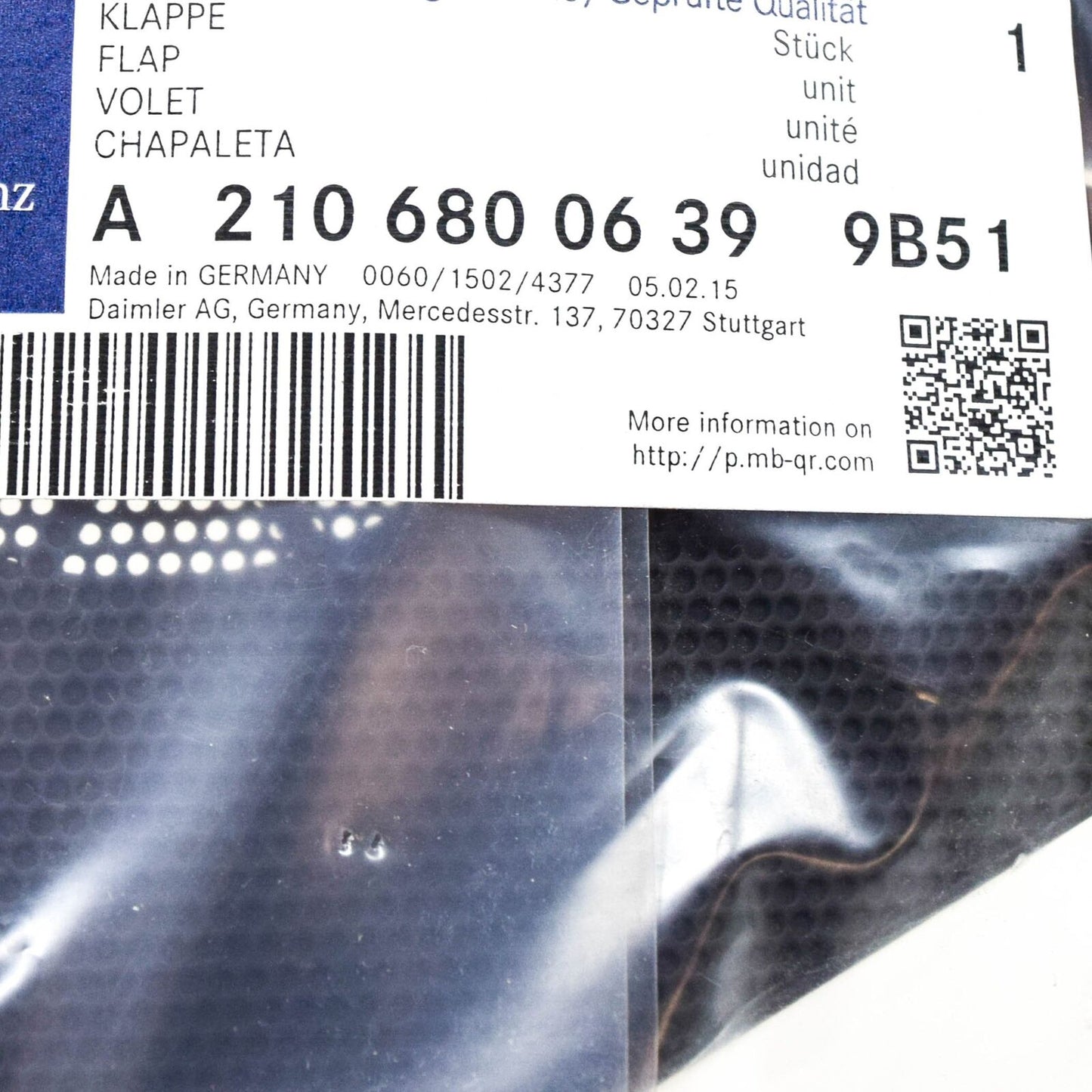 NEW MB E-CLASS W210 SPEAKER RIGHT GRILLE A21068006399B51 ORIGINAL