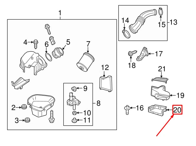 NEW AUDI A8 4H RIGHT LOWER INTAKE AIR DUCT 4H0129628AB