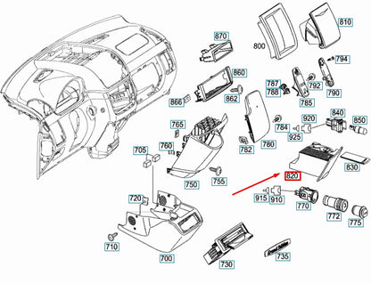 NEW MB VITO W639 FRONT ASHTRAY DRINK HOLDER LHD A63968002589B51