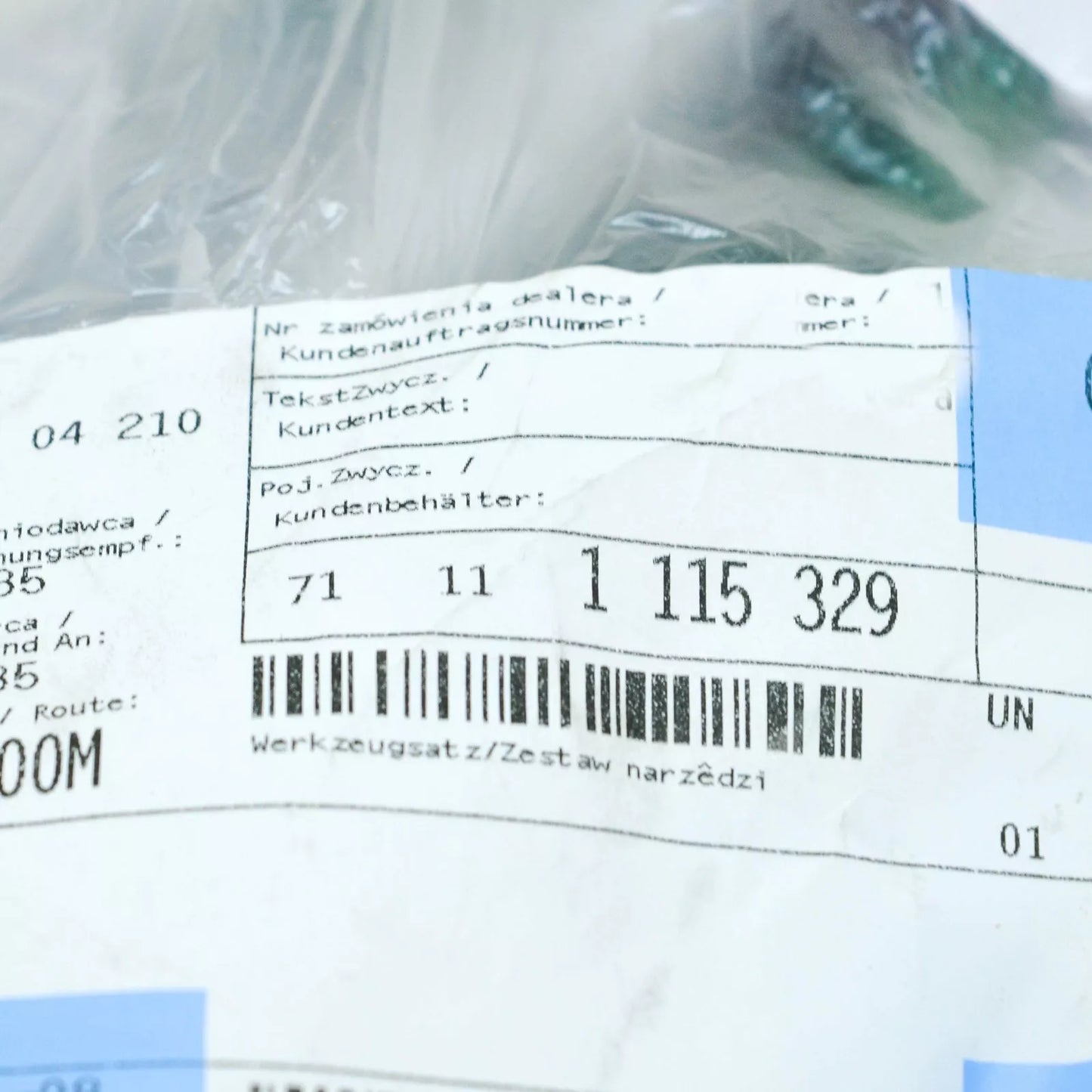 NEW BMW 3 E30 TOOL KIT 71111115329 1115329