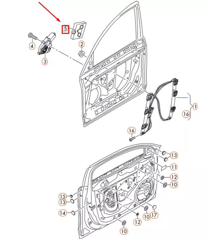 NEW AUDI A4 B8 FRONT LEFT DOOR CONTROL UNIT LHD 8K0959793H ORIGINAL