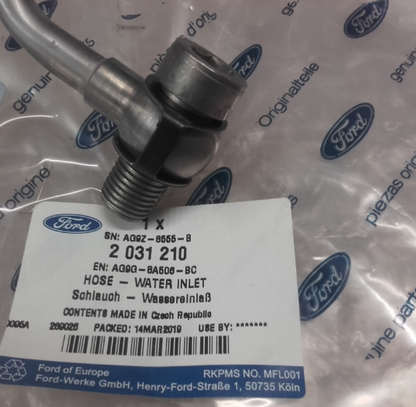 new ford focus mk3 c346 turbo water inlet tube 2031210 ag9g-8a506-bc original