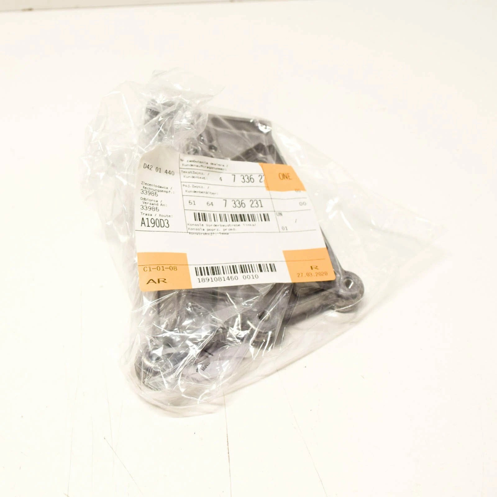 NEW BMW I8 I12 FRONT LEFT HEADLIGHT BRACE BRACKET 51647336231 ORIGINAL