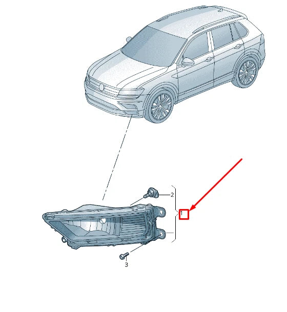 NEW VW T-ROC A1 FRONT RIGHT FOG LIGHT 5NA941700D ORIGINAL
