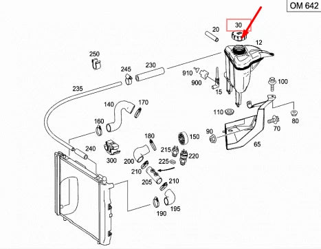 NEW MB SLK R172 COOLANT TANK COVER CAP A2105010615 5.5 PETROL ORIGINAL