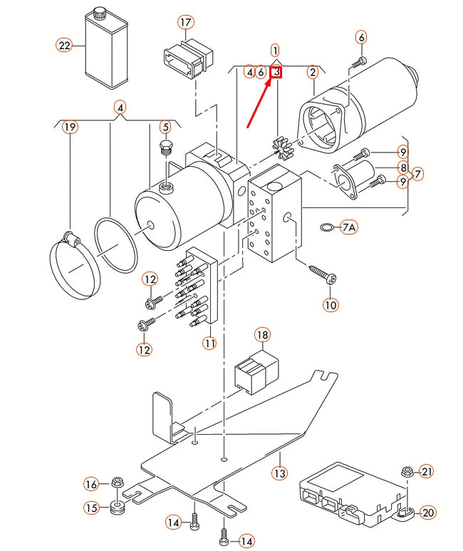 NEW AUDI A4 B6 OIL PUMP LEVER 1E0871687