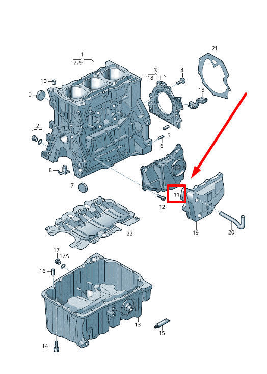 new audi a3 8v1,8vk oil separator 04c103464l original