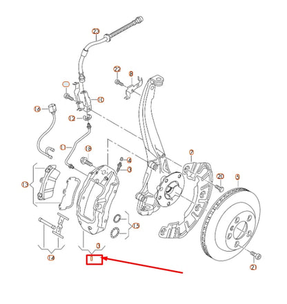 NEW VOLKSWAGEN TOUAREG 7P FRONT RIGHT BRAKE CALIPER 7L6615150A ORIGINAL