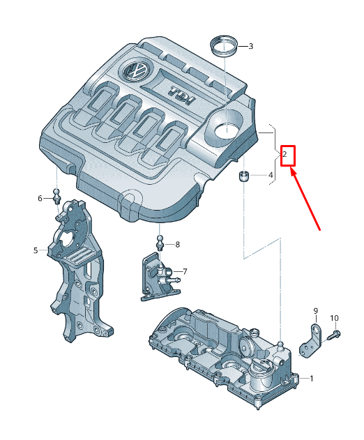 new skoda kodiaq ns engine cover 04l103925t original