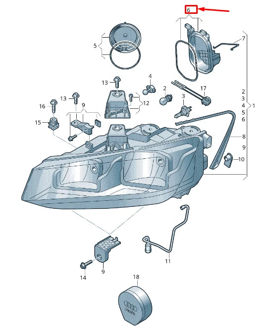 NEW AUDI Q2 GA LEFT HEADLIGHT COVER CAP 81A941159