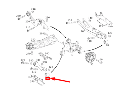 new mercedes-benz cla c117 rear track rod suspension bearing a2463520265