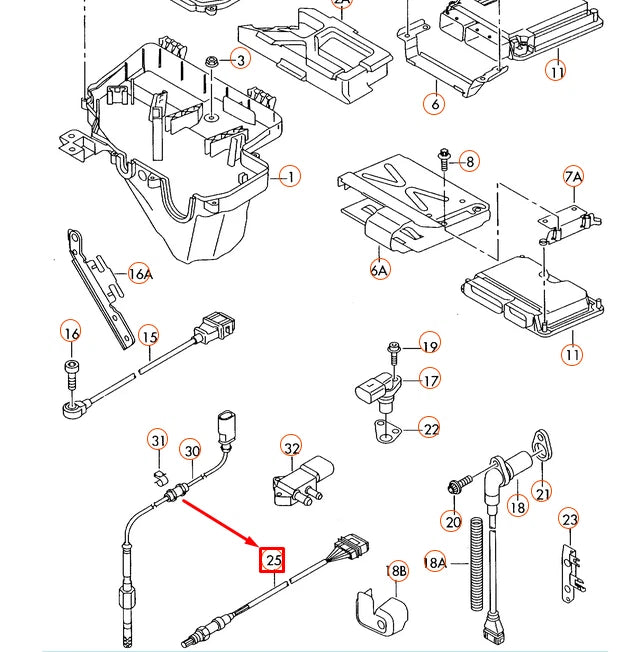 NEW AUDI A6 C6 LAMBDA OXYGEN SENSOR 07L906262R ORIGINAL
